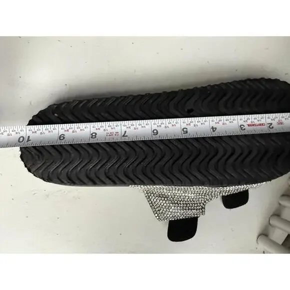 Madden Girl Black Sandals with Rhinestone Buckled Straps - Picture 5 of 6